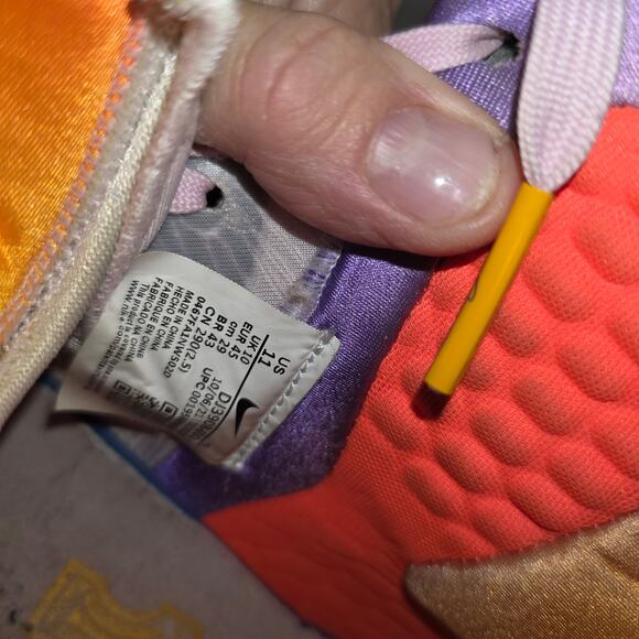 Nike Lebron James IX 9 King of LA Regal Pink Men's 11 Velvet Brown Basketball - Picture 9 of 13